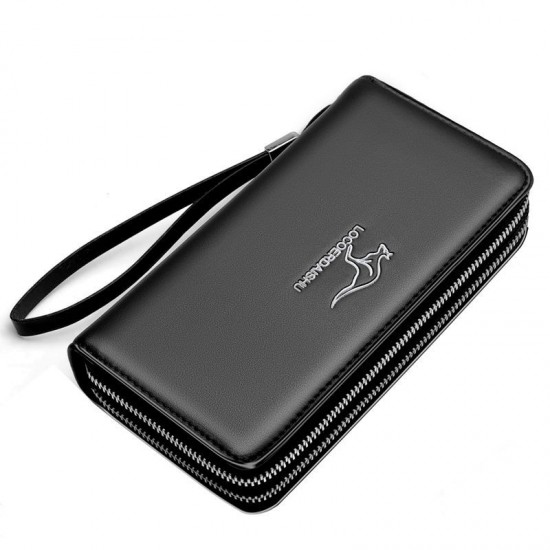 Men's leather wallet Large Capacity billeteras para hombre Double Zipper Men Clutch Bag portafoglio uomo Male Business Wallet Men's leather wallet Large Capacity billeteras para hombre Double Zipper Men Clutch Bag portafoglio uomo Male Business Wallet