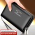 Men's leather wallet Large Capacity billeteras para hombre Double Zipper Men Clutch Bag  portafoglio uomo Male Business Wallet