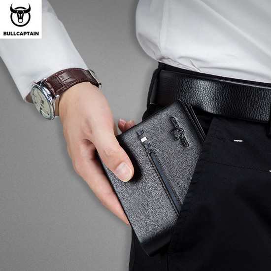 BULLCAPTAIN Genuine Leather Wallet Male Brand Designer Business Wallet Multi-function Storage Purse Rfid Card Package Wallet Men BULLCAPTAIN Genuine Leather Wallet Male Brand Designer Business Wallet Multi-function Storage Purse Rfid Card Package Wallet Men