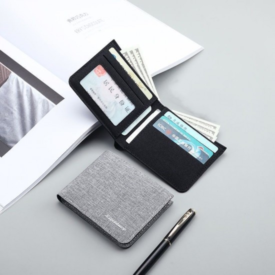 Canvas Men Wallet Black/blue/gray Card Holder Wallet Male Money Bag ID/photo/bank Holder Short Purse Credit Card Case Bag Canvas Men Wallet Black/blue/gray Card Holder Wallet Male Money Bag ID/photo/bank Holder Short Purse Credit Card Case Bag