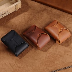 High Quality Minimalist Leather Card Holder Slim ID Card Pouch Men Wallet Unisex Business CardHolder Gift