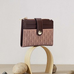 Fashion Classic Retro Men's and Women's Universal Wallet Letter Printed Portable Card Bag Zero Wallet Wallet