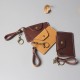 Genuine Cowhide Leather Card Holder - Slim RFID Blocking Wallet for Men Women, Multi-Pocket Credit Card Case with Keychain Genuine Cowhide Leather Card Holder - Slim RFID Blocking Wallet for Men Women, Multi-Pocket Credit Card Case with Keychain