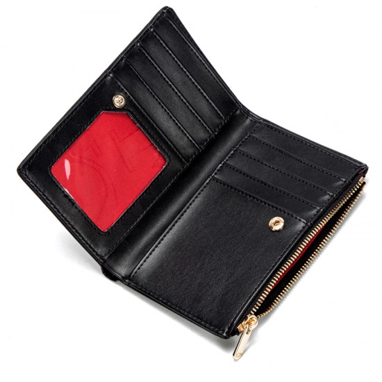 Retro Classic Style Solid Color Women's Long Wallet with Letter Print Portable Women's Clutch Bag Fashionable and Simple Retro Classic Style Solid Color Women's Long Wallet with Letter Print Portable Women's Clutch Bag Fashionable and Simple