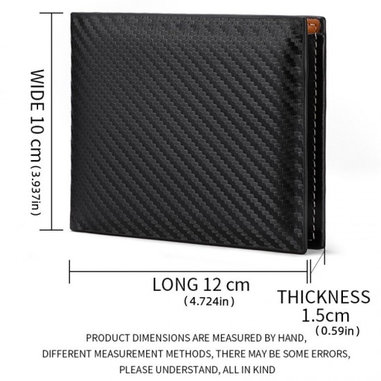 New Carbon Fiber Short Wallet Men's Card Bag Integrated Zipper Change Bag Holder New Carbon Fiber Short Wallet Men's Card Bag Integrated Zipper Change Bag Holder
