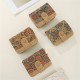 ISKYBOB Vintage Printed Cork Short Wallet for Men Women Wood Grain Multi-functional Card Holder Portable Zipper Coin Purses ISKYBOB Vintage Printed Cork Short Wallet for Men Women Wood Grain Multi-functional Card Holder Portable Zipper Coin Purses