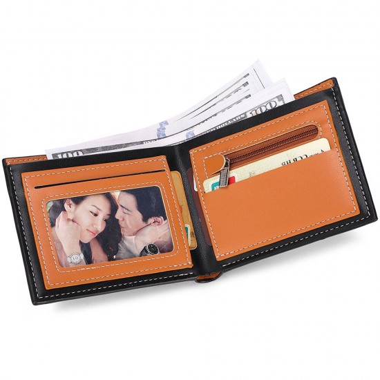 New Carbon Fiber Short Wallet Men's Card Bag Integrated Zipper Change Bag Holder New Carbon Fiber Short Wallet Men's Card Bag Integrated Zipper Change Bag Holder