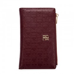 Retro Classic Style Solid Color Women's Long Wallet with Letter Print Portable Women's Clutch Bag Fashionable and Simple