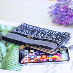 Women's Cotton Long Organizer Wallet Ladies Coin Purse Female Clutch Small Phone Pouch Money Bag for Children Kids Girls Bag