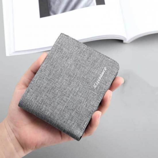 Canvas Men Wallet Black/blue/gray Card Holder Wallet Male Money Bag ID/photo/bank Holder Short Purse Credit Card Case Bag Canvas Men Wallet Black/blue/gray Card Holder Wallet Male Money Bag ID/photo/bank Holder Short Purse Credit Card Case Bag