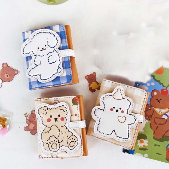 Cute Bear Women Wallet Money Bag Short Coin Purse Female Student Cartoon Card Holder Leather Card Bag Three Fold Wallet Clutch Cute Bear Women Wallet Money Bag Short Coin Purse Female Student Cartoon Card Holder Leather Card Bag Three Fold Wallet Clutch