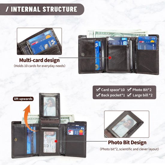 WESTAL RFID Wallet for Men Genuine Leather Coin Purse Men Thirdfold Wallets Clucth with Mulitfile Card Slots Money Bags 1134 WESTAL RFID Wallet for Men Genuine Leather Coin Purse Men Thirdfold Wallets Clucth with Mulitfile Card Slots Money Bags 1134