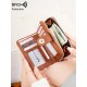 New Women's Wallet Retro Trifold RFID Short Wallet Fashion Large Capacity Buckle Zipper Coin Women's Coin Purse Card Holder New Women's Wallet Retro Trifold RFID Short Wallet Fashion Large Capacity Buckle Zipper Coin Women's Coin Purse Card Holder
