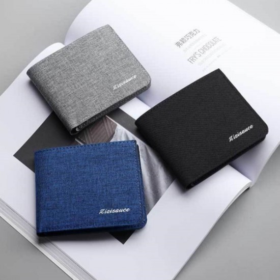 Canvas Men Wallet Black/blue/gray Card Holder Wallet Male Money Bag ID/photo/bank Holder Short Purse Credit Card Case Bag Canvas Men Wallet Black/blue/gray Card Holder Wallet Male Money Bag ID/photo/bank Holder Short Purse Credit Card Case Bag
