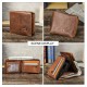 CONTACT'S Genuine Crazy Horse Leather Men Wallets Vintage Trifold Wallet Zip Coin Pocket Purse Cowhide Leather Wallet For Mens CONTACT'S Genuine Crazy Horse Leather Men Wallets Vintage Trifold Wallet Zip Coin Pocket Purse Cowhide Leather Wallet For Mens
