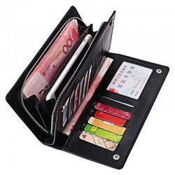 New Luxury Business Bifold Men's Leather Wallet With Zipper Coin Pocket Card Holder Multifunctional Purse For Man Clutch Bag