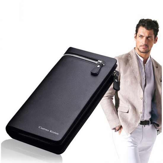 New Luxury Business Bifold Men's Leather Wallet With Zipper Coin Pocket Card Holder Multifunctional Purse For Man Clutch Bag New Luxury Business Bifold Men's Leather Wallet With Zipper Coin Pocket Card Holder Multifunctional Purse For Man Clutch Bag