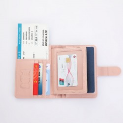 Multifunctional Passport Storage Bag Wallet Multi-layer Card Leather Protective Cover Portable Document Passport Storage Clip