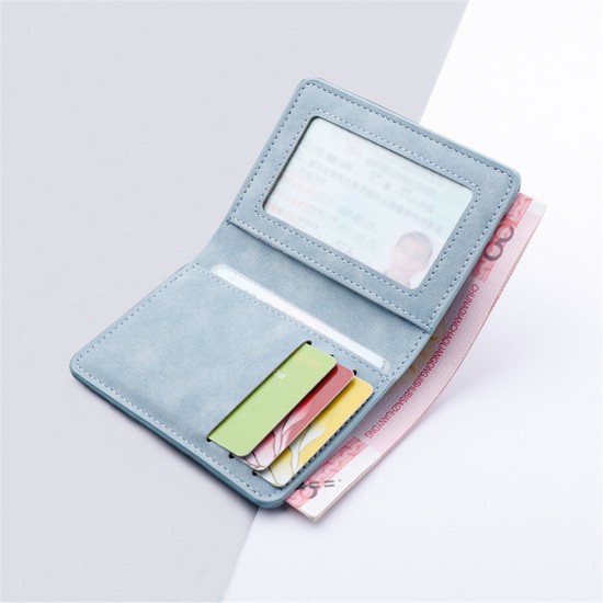PU Leather Purse Frosted Card Holder Retro Embossed Folding Wallet Thin Men Soft Coin Pouch Bag For Women 2022 Trend 8*11cm Mini PU Leather Purse Frosted Card Holder Retro Embossed Folding Wallet Thin Men Soft Coin Pouch Bag For Women 2022 Trend 8*11cm Mini