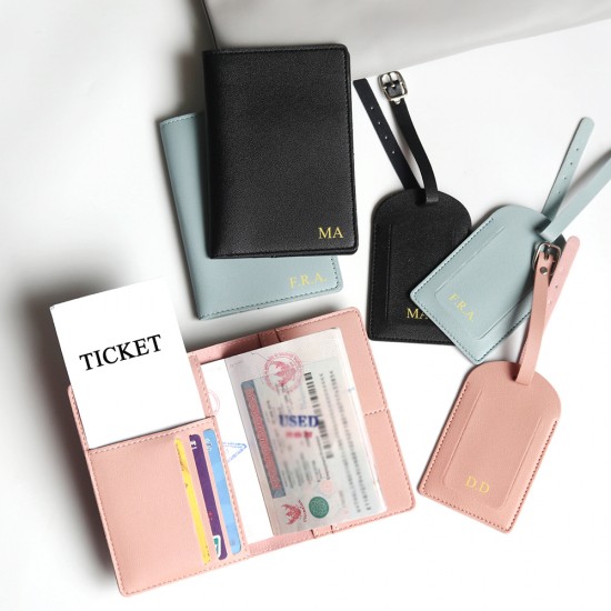 Custom Name Travel Passport Cover Set Personalized Letters Gift Luggage Tag Card Holder Passport Case Holder Travel Essentials Custom Name Travel Passport Cover Set Personalized Letters Gift Luggage Tag Card Holder Passport Case Holder Travel Essentials