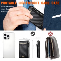 SUTENI Faux Leather For Men Wallet Card Slot Wallet Flip Cover Card Box Pressing The Button Automatically Ejects The Card
