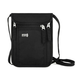 Portable Nylon RFID Passport ID Bag Waterproof Multi-Functional Document Pouch Neck Wallet Travel