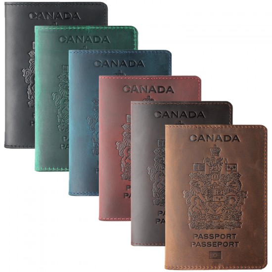 Canadian Passport Holder Document Holder Layer Cowhide Vintage Boarding Card Leather Wallet Card Bag Canadian Passport Holder Document Holder Layer Cowhide Vintage Boarding Card Leather Wallet Card Bag