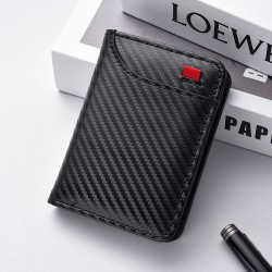 Men's PU Leather Carbon Fiber Texture Credit Card Holder Multi-Card Slot Men's Wallet Stylish And Durable Perfect Gift For Men