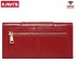 Fashionable Women's Long Wallet Genuine Leather Clutch Purses with Phone Pocket Mutifuctiona Ladies RFID Card Holder Handbags