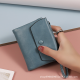 Portable short wallet 2024 spring/summer new Japanese and South Korea PU leather solid color zipper wrist strap folding can expa Portable short wallet 2024 spring/summer new Japanese and South Korea PU leather solid color zipper wrist strap folding can expa