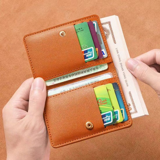 Portable Small Wallet Bank Card Bag Short Pu Leather Wallets Portable Small Wallet Bank Card Bag Short Pu Leather Wallets