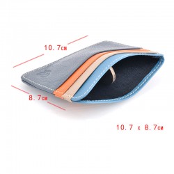 Leather Driver's License & Bus Card Holder - Slim Coin Purse with Multi-Card Slots, Compact Wallet for IDs & Transit Cards