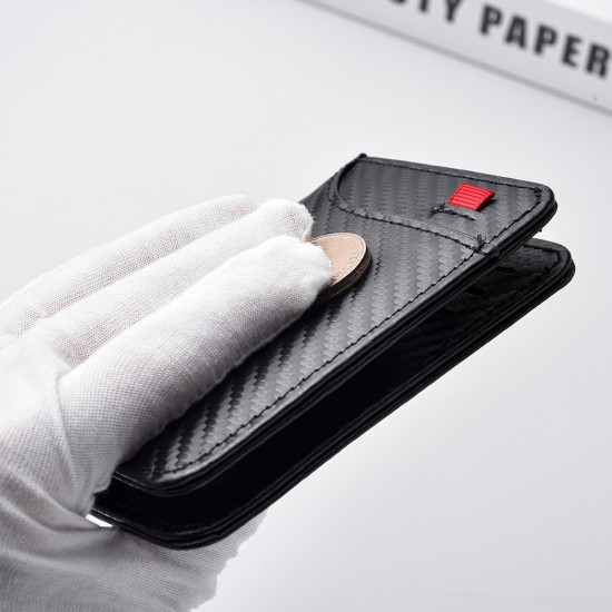 Men's PU Leather Carbon Fiber Texture Credit Card Holder Multi-Card Slot Men's Wallet Stylish And Durable Perfect Gift For Men Men's PU Leather Carbon Fiber Texture Credit Card Holder Multi-Card Slot Men's Wallet Stylish And Durable Perfect Gift For Men