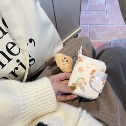 Portable Coin Purse New Mini Cotton Headphone Bag Women Cute Cartoon Hand Bag Lipstick Sweet Mini Clutch Bag for Girl