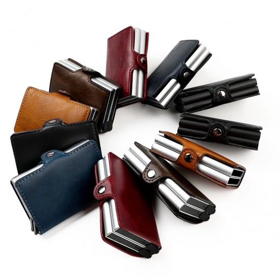 Double Layer Men ID Credit Bank Card Holder Wallet Anti Rfid Blocking Protected Magic Leather Slim Mini Small Money Wallets Double Layer Men ID Credit Bank Card Holder Wallet Anti Rfid Blocking Protected Magic Leather Slim Mini Small Money Wallets