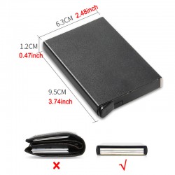Large Capacity 9-11 Cards Rfid Credit Card Holder Metal Thin Slim Smart Wallet Men Women Wallets Pop Up Minimalist Small Walets