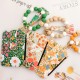 Document bag Silicone bracelet floral fold edge card bag printed leather wallet Key chain wristband wallet, key chain wallet A-D Document bag Silicone bracelet floral fold edge card bag printed leather wallet Key chain wristband wallet, key chain wallet A-D