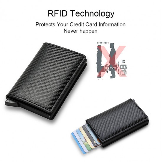 Rfid Aluminum Men Wallet Card Holders Purse Carbon Fiber Men Business Slim Thin Smart Wallet Credit Cardholder Case Note Holder Rfid Aluminum Men Wallet Card Holders Purse Carbon Fiber Men Business Slim Thin Smart Wallet Credit Cardholder Case Note Holder