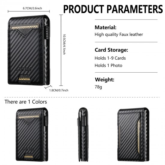 SUTENI Faux Leather For Men Wallet Card Slot Wallet Flip Cover Card Box Pressing The Button Automatically Ejects The Card SUTENI Faux Leather For Men Wallet Card Slot Wallet Flip Cover Card Box Pressing The Button Automatically Ejects The Card
