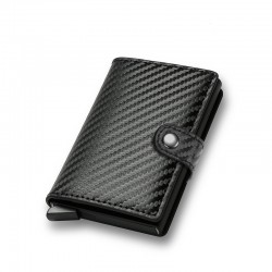 Anti Rfid Credit Card Holder Men Wallets Smart Bank Cardholder Case Thin Slim Pop Up Minimalist Wallet Women Black Purse Vallet